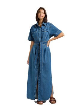 Lee Lee Sukienka jeansowa 112363646 Niebieski Regular Fit