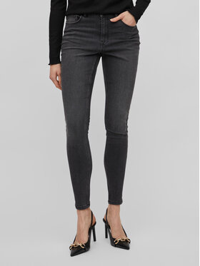 Vila Vila Jeansy Sarah 14084763 Šedá Skinny Fit
