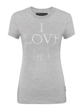 PHILIPP PLEIN PHILIPP PLEIN T-shirt 9447 Grigio Skin Tight Fit