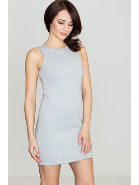 Lenitif Lenitif Sukienka K243 Szary Regular Fit