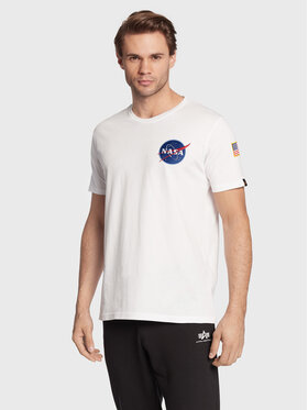 Alpha Industries Alpha Industries T-Shirt Space Shuttle 176507 Biały Regular Fit