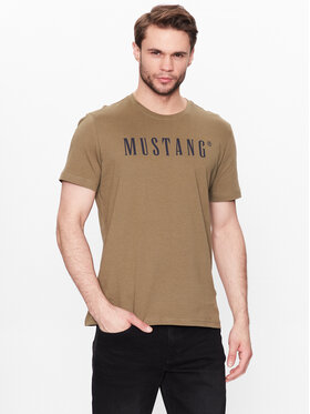 Mustang Mustang T-Shirt Alex 1013221 Zielony Regular Fit