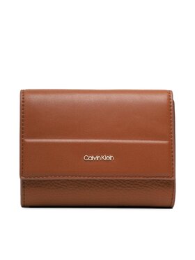 Calvin Klein Calvin Klein Portofel Mare de Damă Daily Dressed Trifold Wallet Md K60K610484 Maro