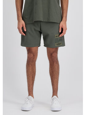 Alpha Industries Alpha Industries Szorty sportowe Patch Loose Fit Short Zielony Oversize