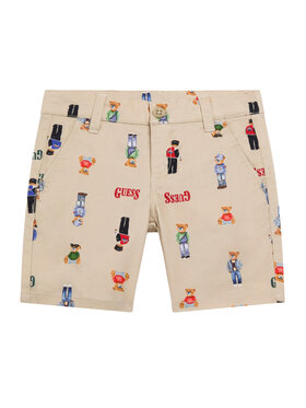 Guess Guess Medžiaginiai šortai N6RD03 WFY91 Smėlio Regular Fit
