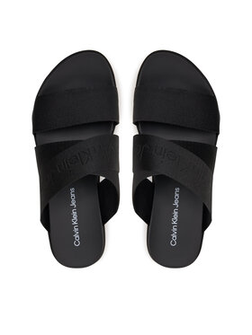 Calvin Klein Jeans Natikače Flatform Sandal Webbing In Mr YW0YW01361 Crna