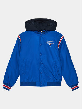 Tommy Hilfiger Tommy Hilfiger Bomber Th Logo Bomber Jacket KB0KB08742 Blu Regular Fit