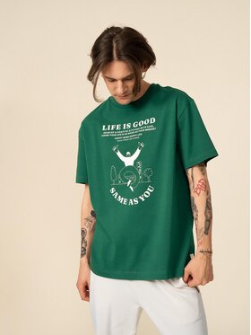 Outhorn Outhorn T-Shirt OTHSS23TTSHM450 Zielony Relaxed Fit