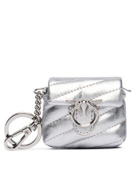 PINKO PINKO Prívesok Airpods Love Puff Microfiber Shiny Calf AI 25-26 PCPL 105869 A370 Strieborná