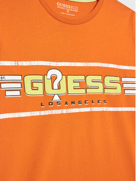 Guess T-shirt L3RI17 K8HM0 Narančasta Regular Fit