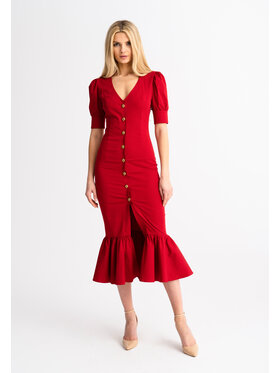 Leimann Leimann Sukienka koktajlowa Rita Czerwony Feminine Fit