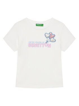 United Colors Of Benetton United Colors Of Benetton T-shirt 3I1XG10JB Bijela Regular Fit