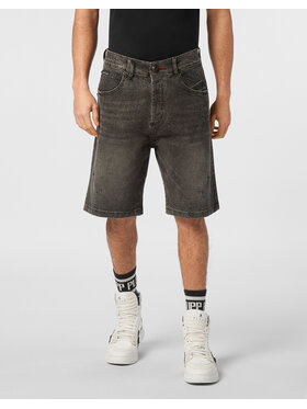 PHILIPP PLEIN PHILIPP PLEIN Džínové šortky 25431 Šedá Regular Fit
