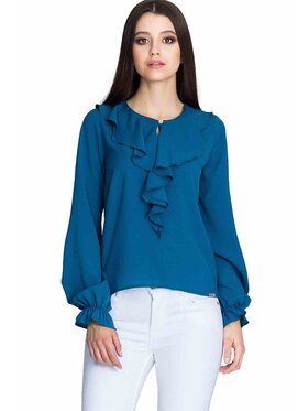 FIGL FIGL Bluzka M609 Niebieski Regular Fit
