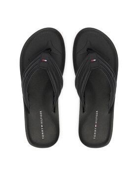 Tommy Hilfiger Tommy Hilfiger Šlepetės per pirštą Hilfiger Padded Beach Sandal FM0FM05801 Juoda