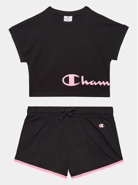 Champion Champion Комплект тишърт и панталонки 404624 Черен Regular Fit