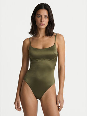 Calvin Klein Swimwear Calvin Klein Swimwear Strój kąpielowy LV00Q61120 Khaki
