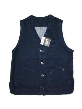 Lee Lee Kamizelka WAISTCOAT Niebieski Regular Fit
