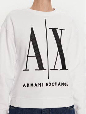 Armani Exchange Majica Dugih Rukava 8NYM02 YJ68Z 1000 Bijela Regular Fit