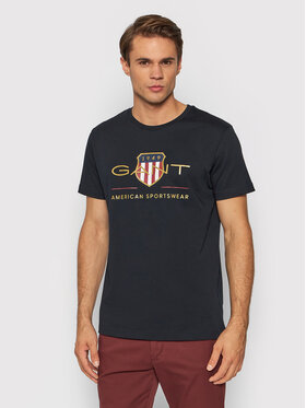 Gant Gant T-Shirt Archive Shield 2003099 Schwarz Regular Fit