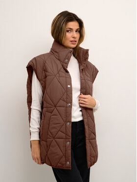 Kaffe Kaffe Prsluk Pili 10507611 Smeđa Regular Fit
