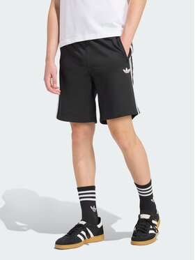 adidas adidas Szorty materiałowe Firebird Czarny Regular Fit