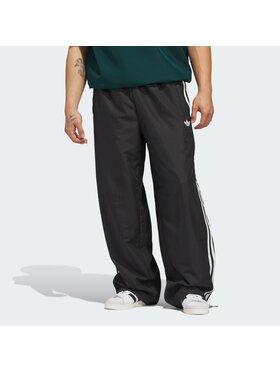 adidas adidas Spodnie materiałowe Basketball Windbreaker Czarny Loose Fit