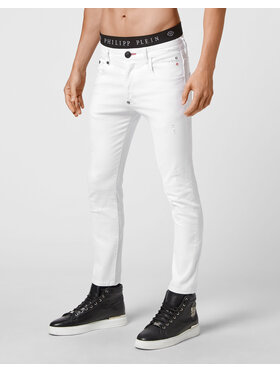 PHILIPP PLEIN PHILIPP PLEIN Jeansy 10341 Biały Skinny Fit