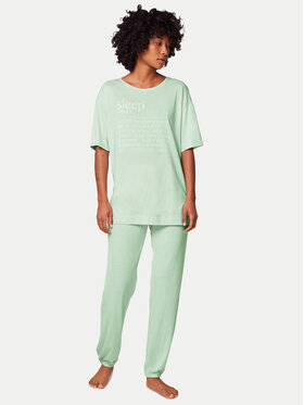 Triumph Triumph Pidžama 10214839 Zelena Relaxed Fit