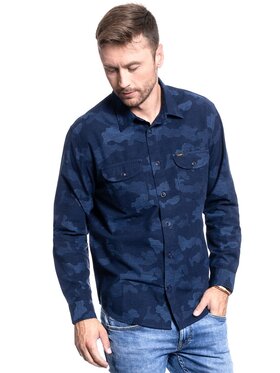 Lee Lee Koszula WORKER SHIRT Niebieski Regular Fit