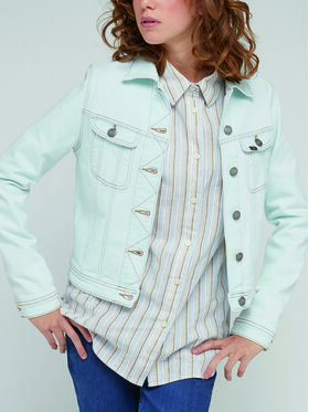 Lee Lee Kurtka jeansowa Rider L54MGWB31 112330458 Błękitny Regular Fit