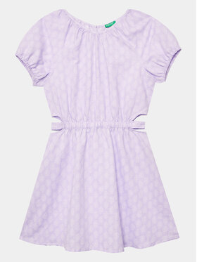United Colors Of Benetton United Colors Of Benetton Sukienka codzienna 4XTWCV019 Fioletowy Regular Fit