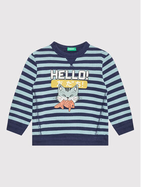 United Colors Of Benetton United Colors Of Benetton Pulóver 3FVJG103W Sötétkék Regular Fit