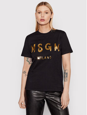MSGM MSGM T-shirt 3241MDM510M 227298 Noir Regular Fit