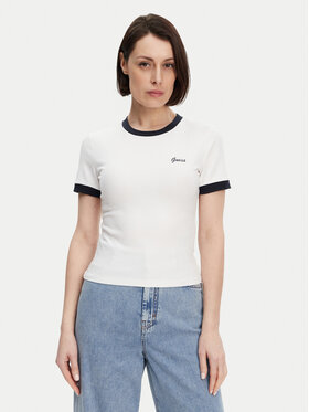 Guess Guess Tričko V5GP08 KCRN2 Biela Regular Fit