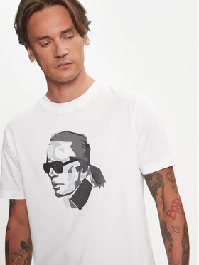 KARL LAGERFELD KARL LAGERFELD Tričko 755060 544242 Biela Regular Fit