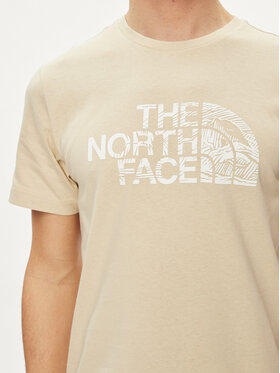 The North Face Majica Woodcut Dome NF0A87NX Bež Regular Fit