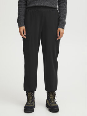 Fransa Fransa Riidest püksid 20612726 Must Regular Fit