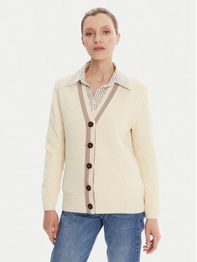 Gant Gant Kardigan 4805343 Écru Regular Fit