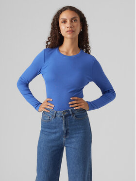 Vero Moda Vero Moda Blúzka Roma 10293830 Modrá Slim Fit