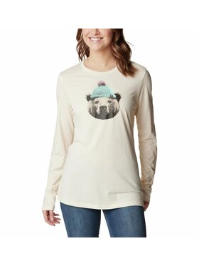 Columbia Columbia T-Shirt 196000 Beżowy Regular Fit