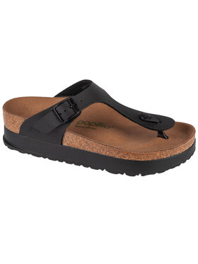 Birkenstock Birkenstock Infradito Birkenstock Papillio Gizeh Platform Vegan Nero