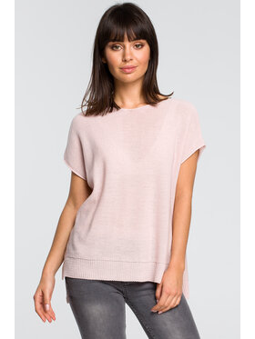 BeWear BeWear Sweter BK021 Różowy Modern Fit