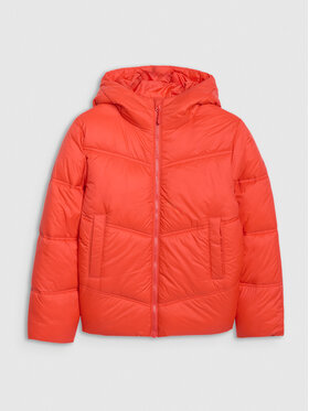 4F 4F Kurtka puchowa OUTERWEAR Czerwony Regular Fit