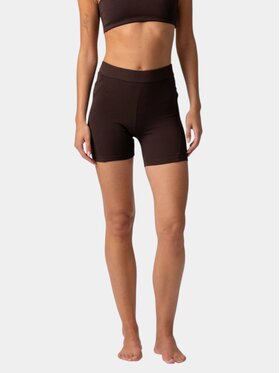 TeeShoppen TeeShoppen Szorty sportowe 'Basic Collection' Brązowy Slim Fit
