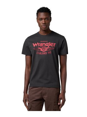 Wrangler Wrangler T-Shirt 112371416 Czarny Regular Fit