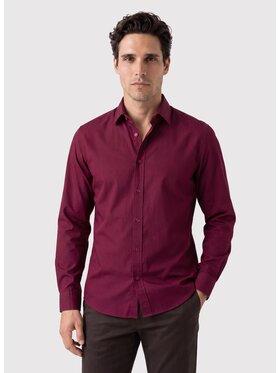Pako Lorente Pako Lorente Koszula P26WN-1X-029 Bordowy Slim Fit