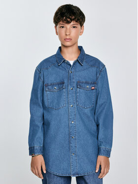 BIG STAR BIG STAR Koszula jeansowa WESTERN SHIRT YOUNG Niebieski Basic Fit