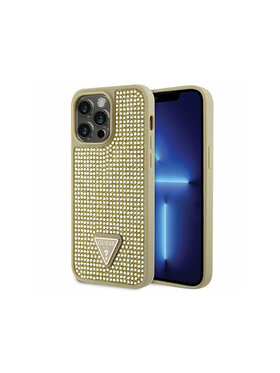 Guess Guess Etui na telefon Rhinestone Triangle Złoty