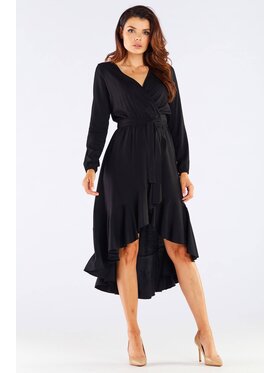 Awama Awama Vestito estivo A456 Nero Basic Fit